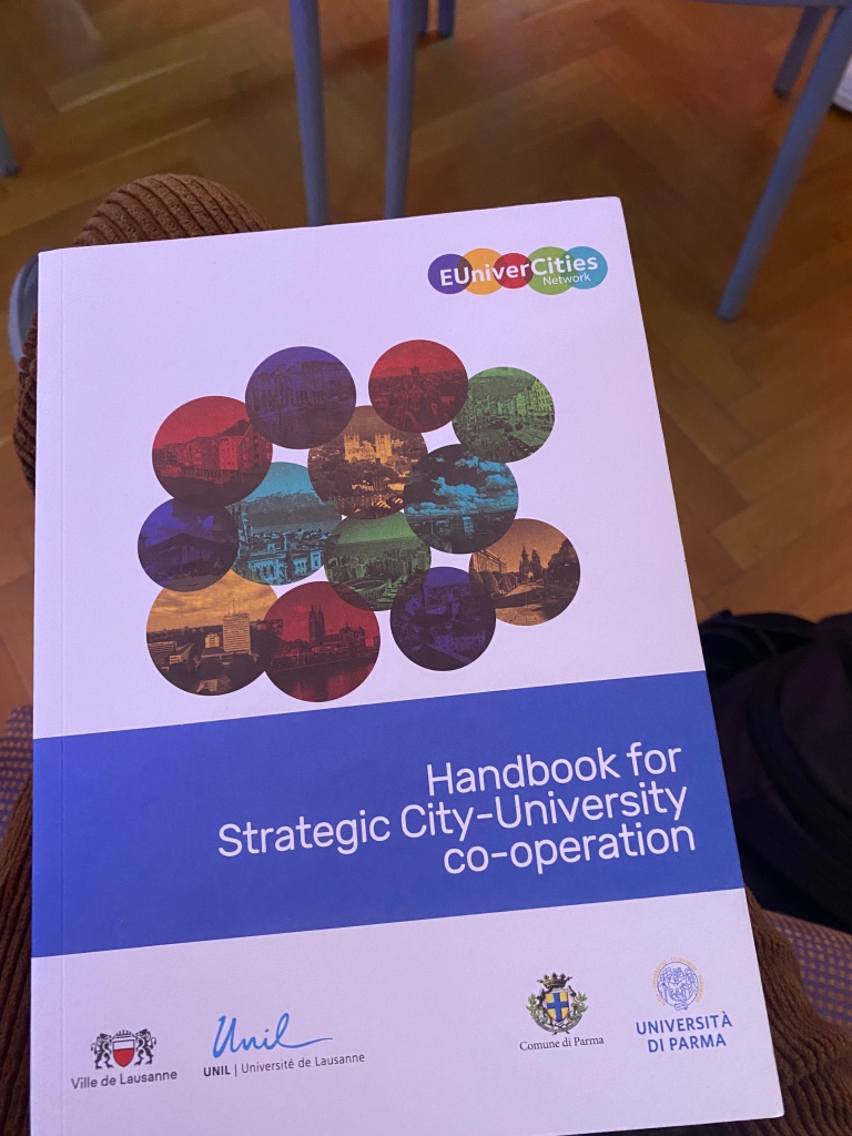 Image of handbook for city university cooperation by the EUnivercities network. 